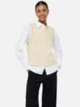 Jigsaw Cotton Wool Blend Rib Knit Tank Top, Ivory