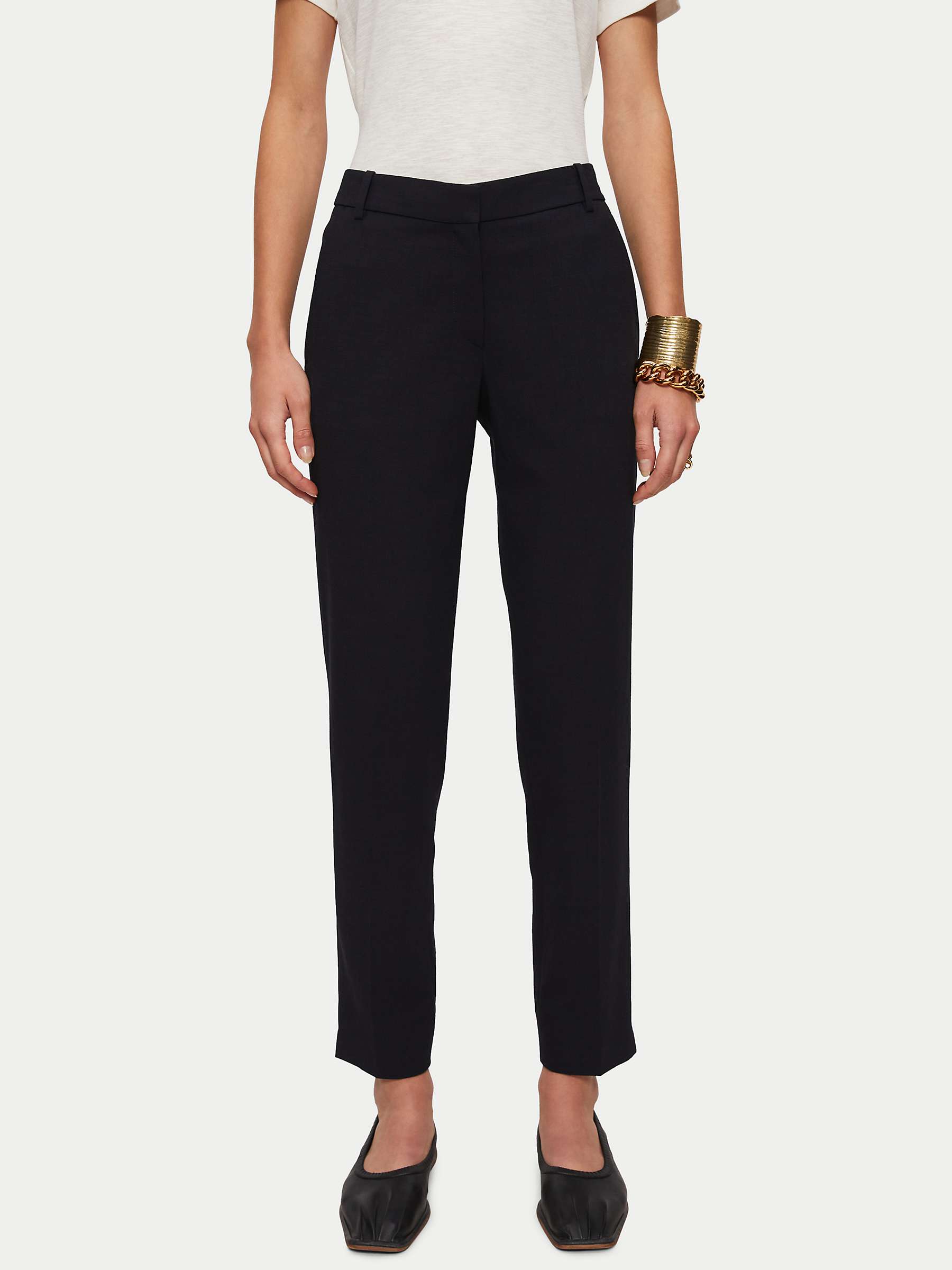 Buy Jigsaw Palmer Tailored Trousers, Navy Online at johnlewis.com