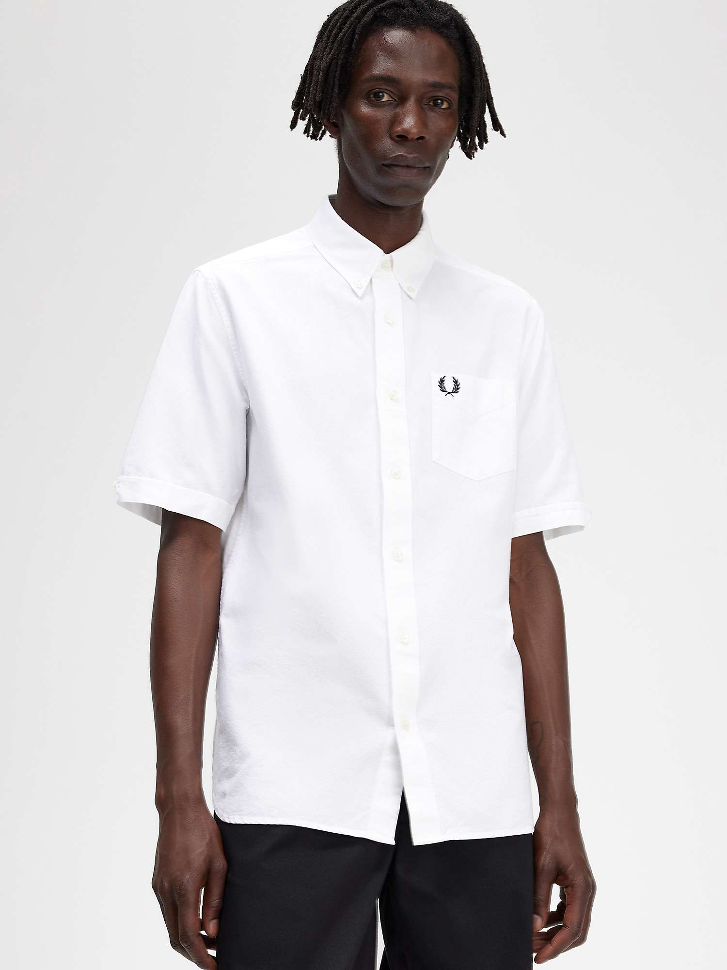 Buy Fred Perry Cotton Short Sleeve Oxford Shirt Online at johnlewis.com
