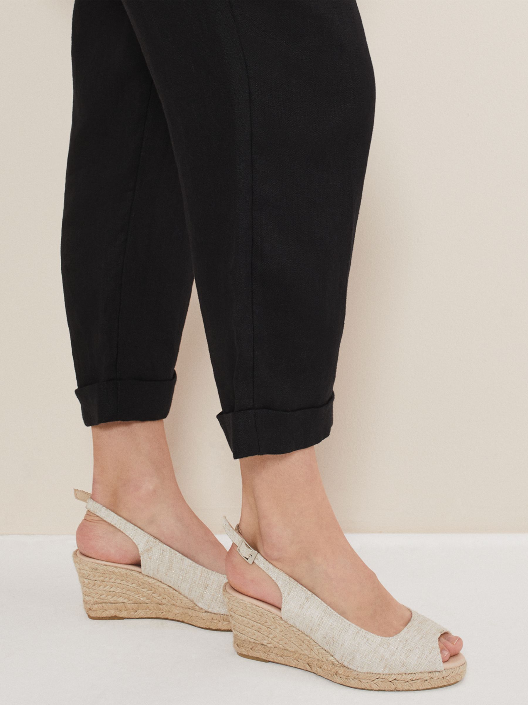 Buy Phase Eight Peeptoe Espadrilles, Metallic Online at johnlewis.com