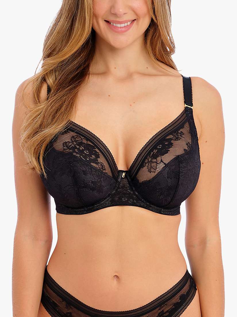 Buy Fantasie Fusion Lace Underwire Padded Plunge Bra Online at johnlewis.com