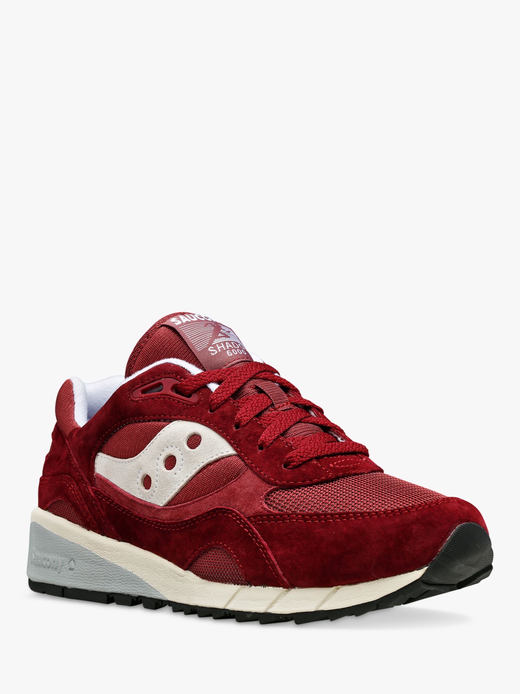 Saucony Shadow 6000 Lace Up Trainers, Burgundy, 7