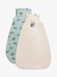 John Lewis Panda Baby Sleeping Bag, 1.5-2.5 Tog, Pack of 2, Multi