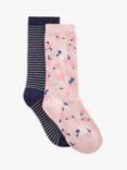 John Lewis Kids' Floral Lurex Socks, Pack of 2, Multi