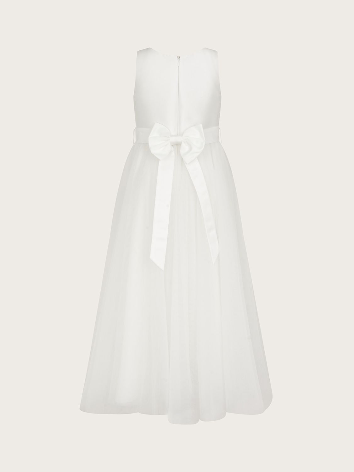 Buy Monsoon Kids' Odette Alice Tulle Maxi Dress, Ivory Online at johnlewis.com