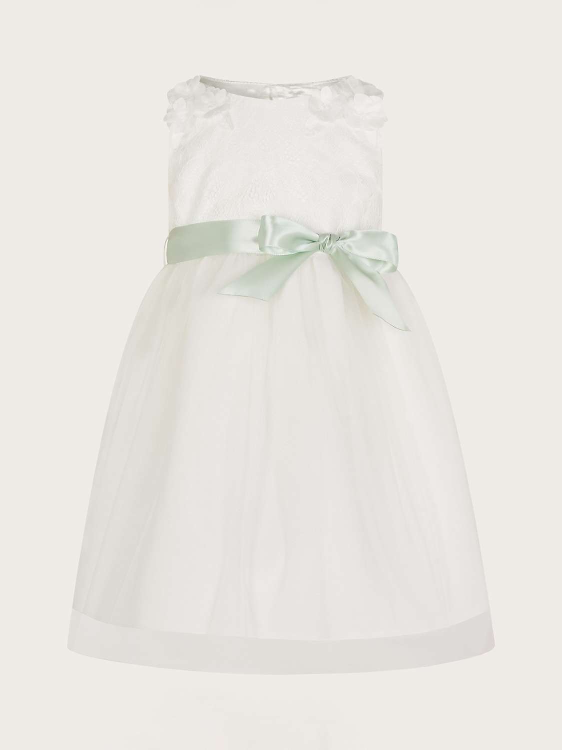Buy Monsoon Baby Freya Scuba Bridesmaid Dress, Ivory Online at johnlewis.com