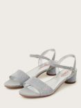 Monsoon Kids' Stud Detail Heeled Sandals, Silver