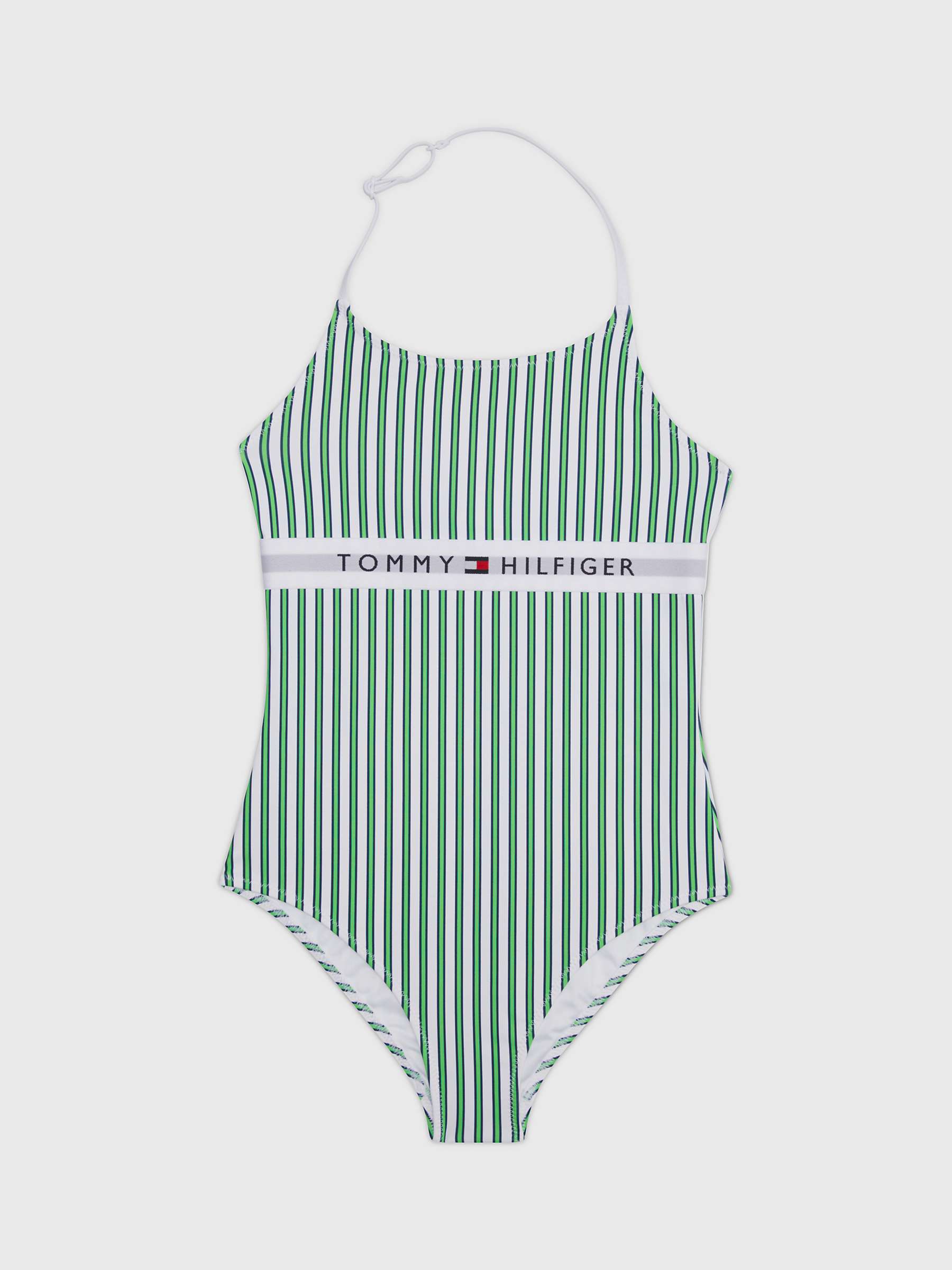 Buy Tommy Hilfiger Kids' One-Piece Swimsuit, Green Online at johnlewis.com
