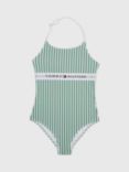 Tommy Hilfiger Kids' One-Piece Swimsuit, Green