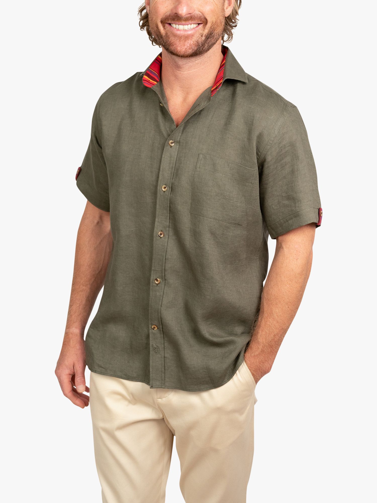 Buy KOY Short Sleeve Linen Shirt Online at johnlewis.com