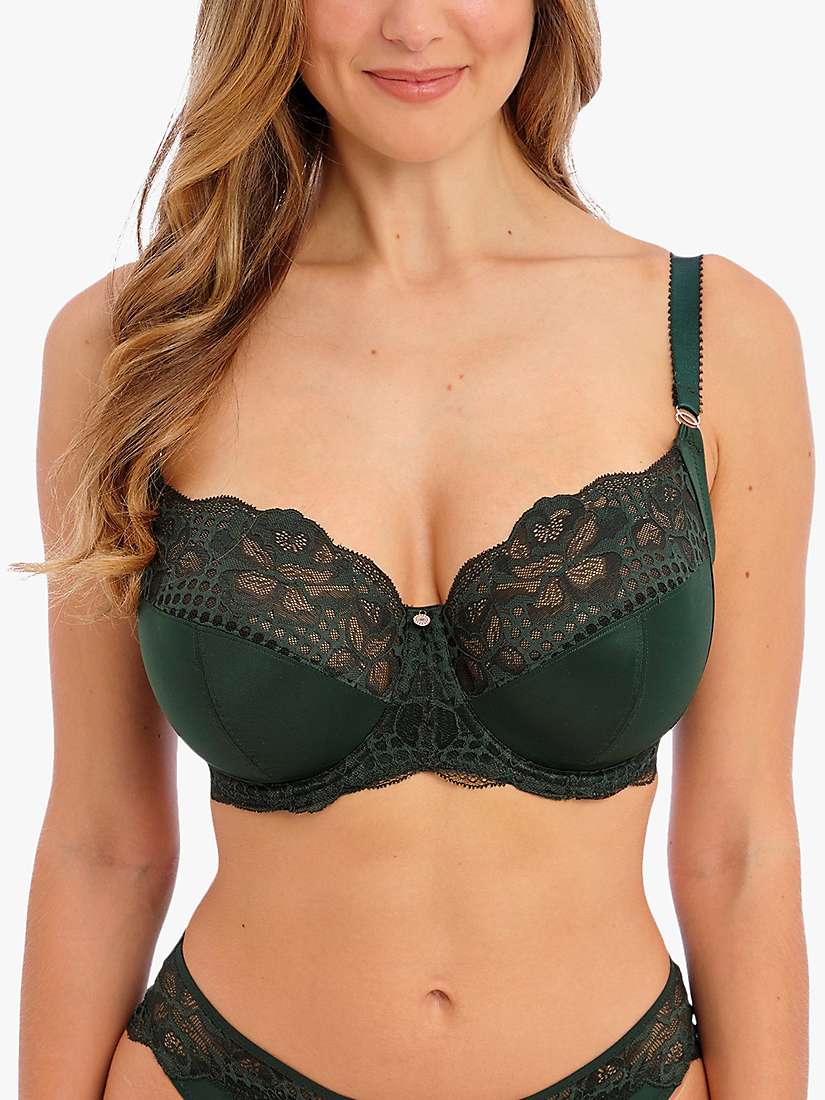 Fantasie Reflect Underwired Side Support Bra, Deep Emerald at John Lewis &  Partners