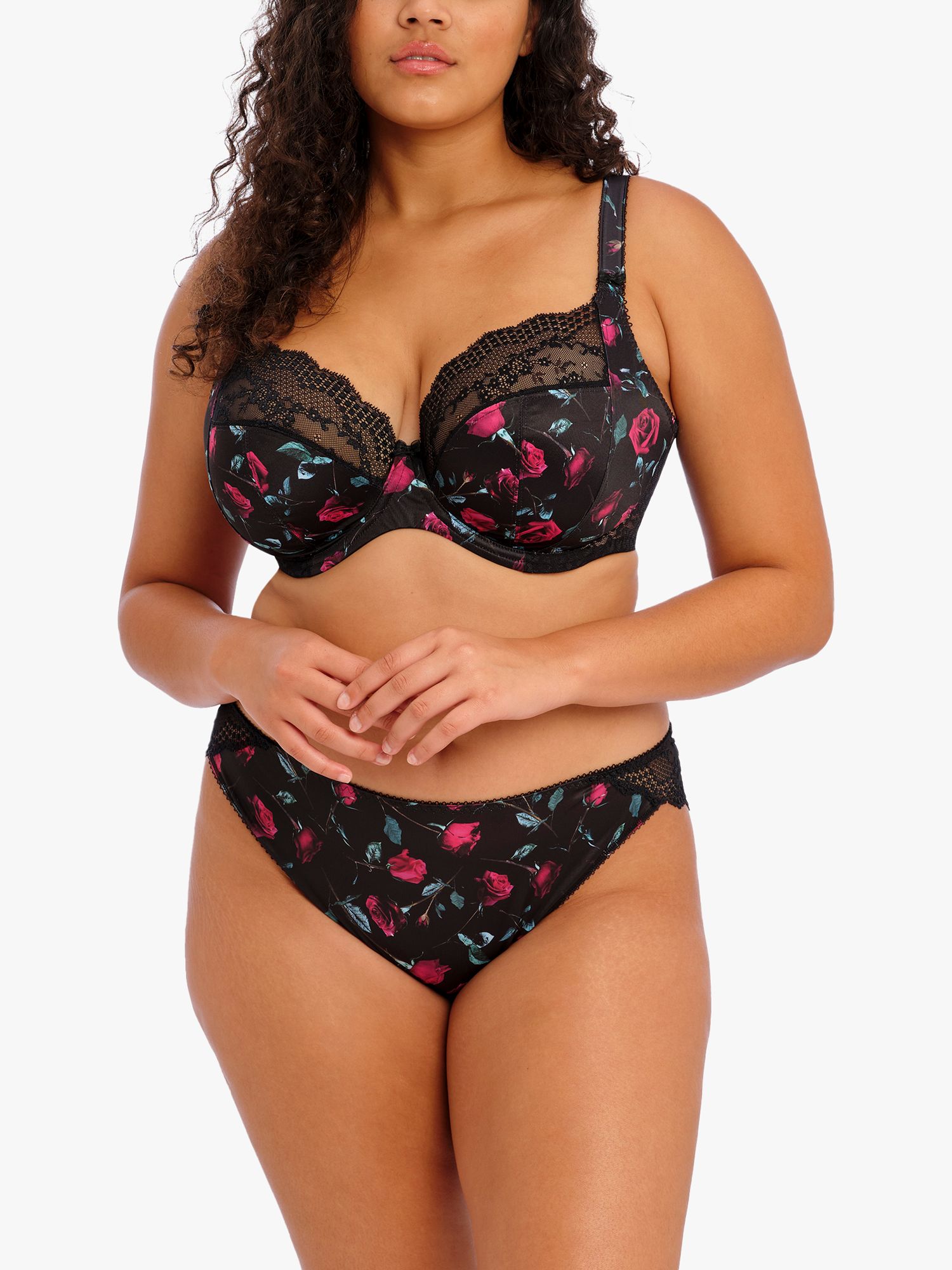 Buy Elomi Lucie Stretch Lace Panel Briefs, Rock N Rose Online at johnlewis.com