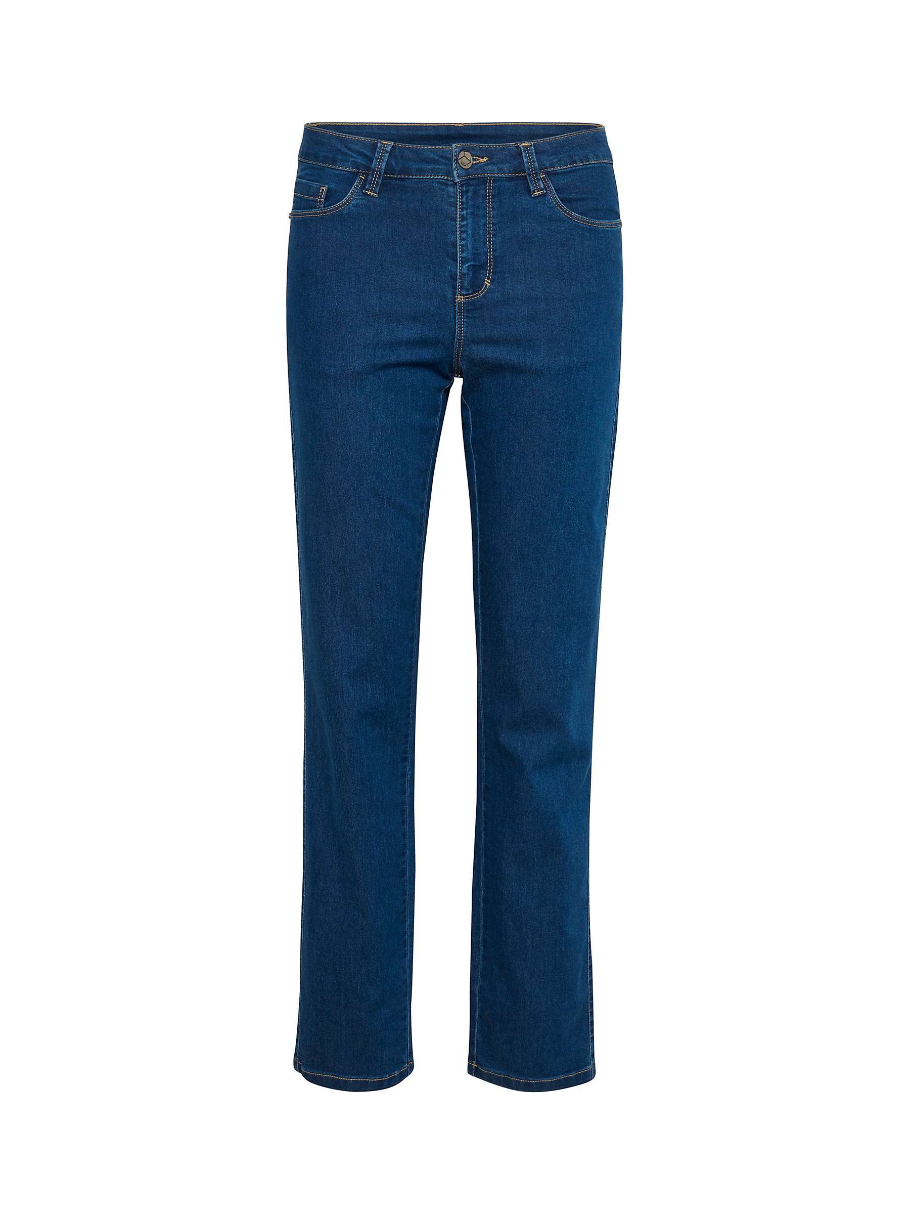 KAFFE Vicky Straight Leg Jeans, Blue Washed Denim at John Lewis & Partners
