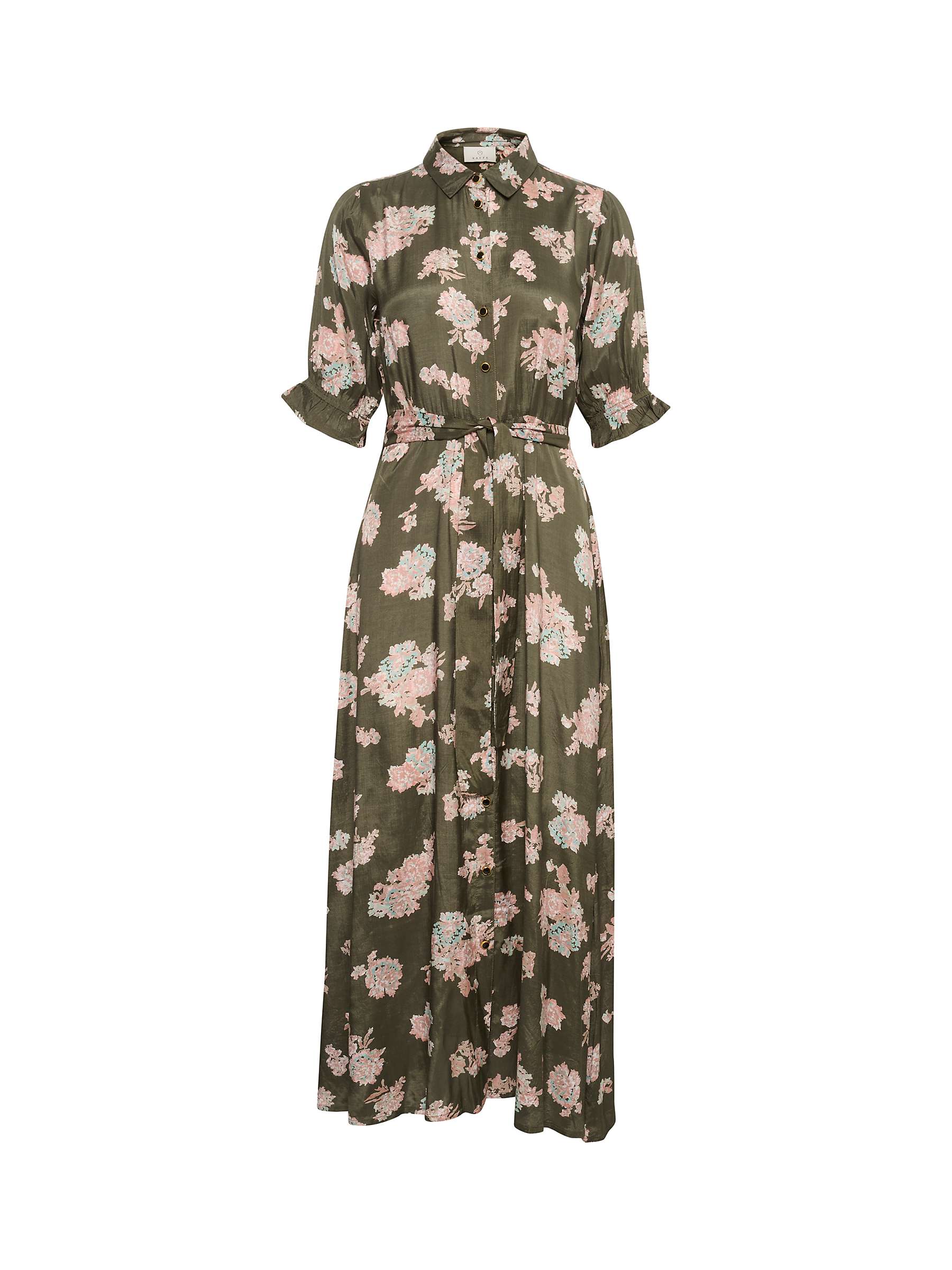 Buy KAFFE Velana Floral Print Maxi Dress, Green/Multi Online at johnlewis.com
