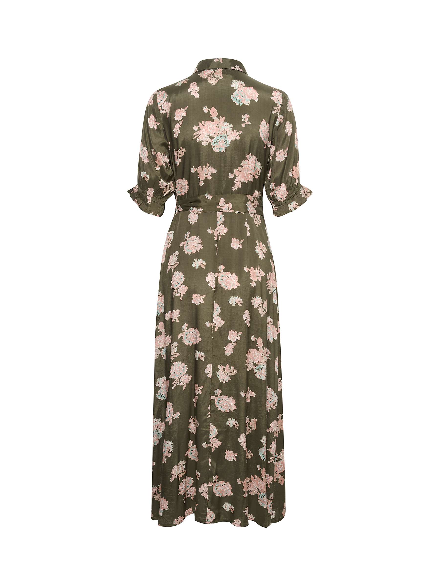 Buy KAFFE Velana Floral Print Maxi Dress, Green/Multi Online at johnlewis.com