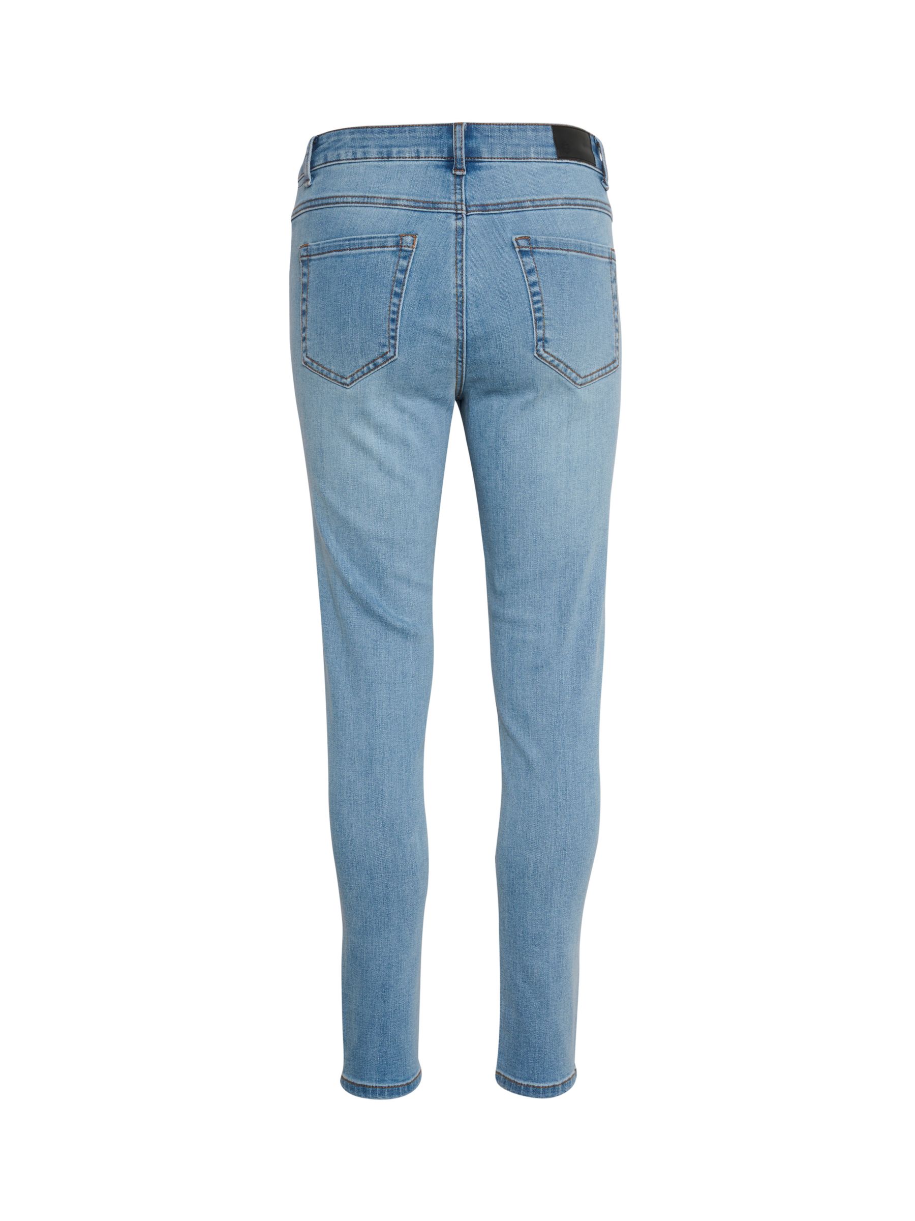 KAFFE Sinem High Waisted Jeans, Blue Washed Denim at John Lewis & Partners