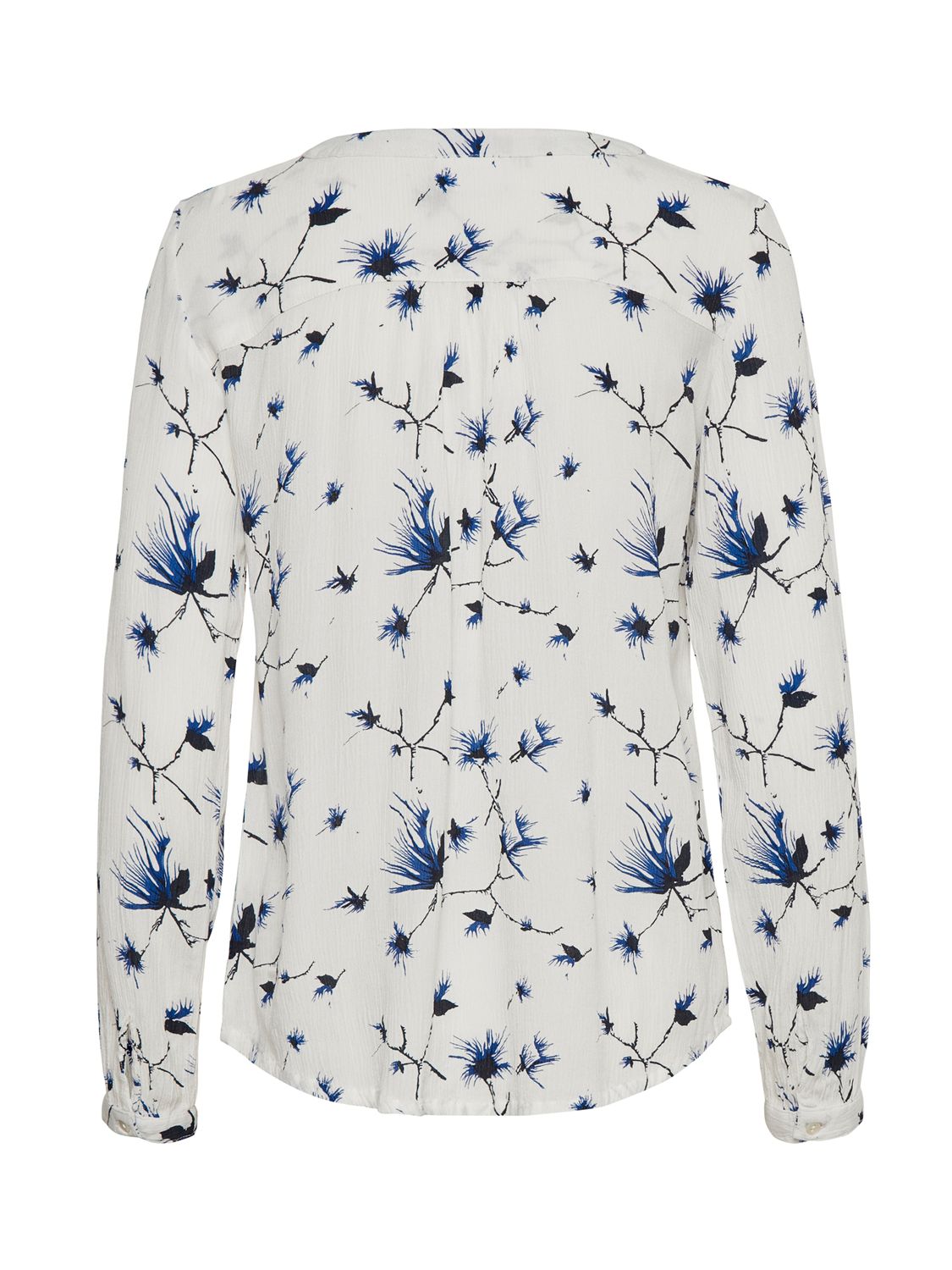 KAFFE Mejse Blouse, White/Royal Blue, White/Royal Blue at John Lewis ...