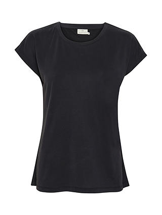 KAFFE Lise Marie Cap Sleeve T-Shirt, Washed Black