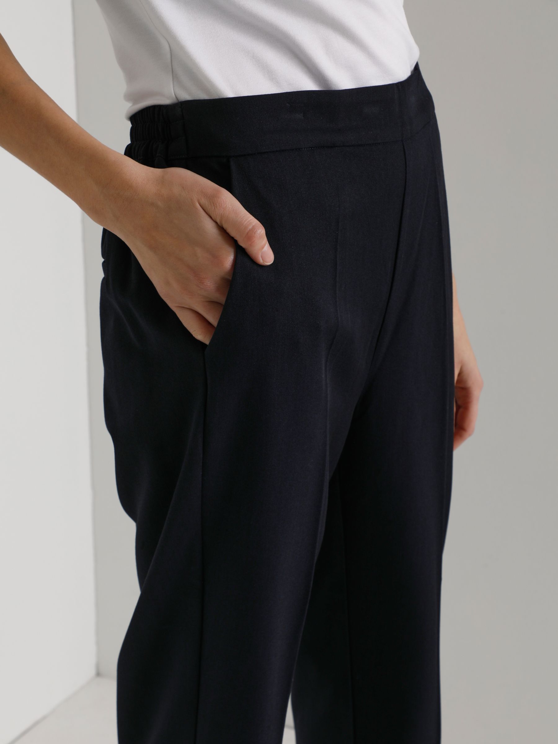 Buy KAFFE Sakura Slim Tailored Trousers, Midnight Marine Online at johnlewis.com