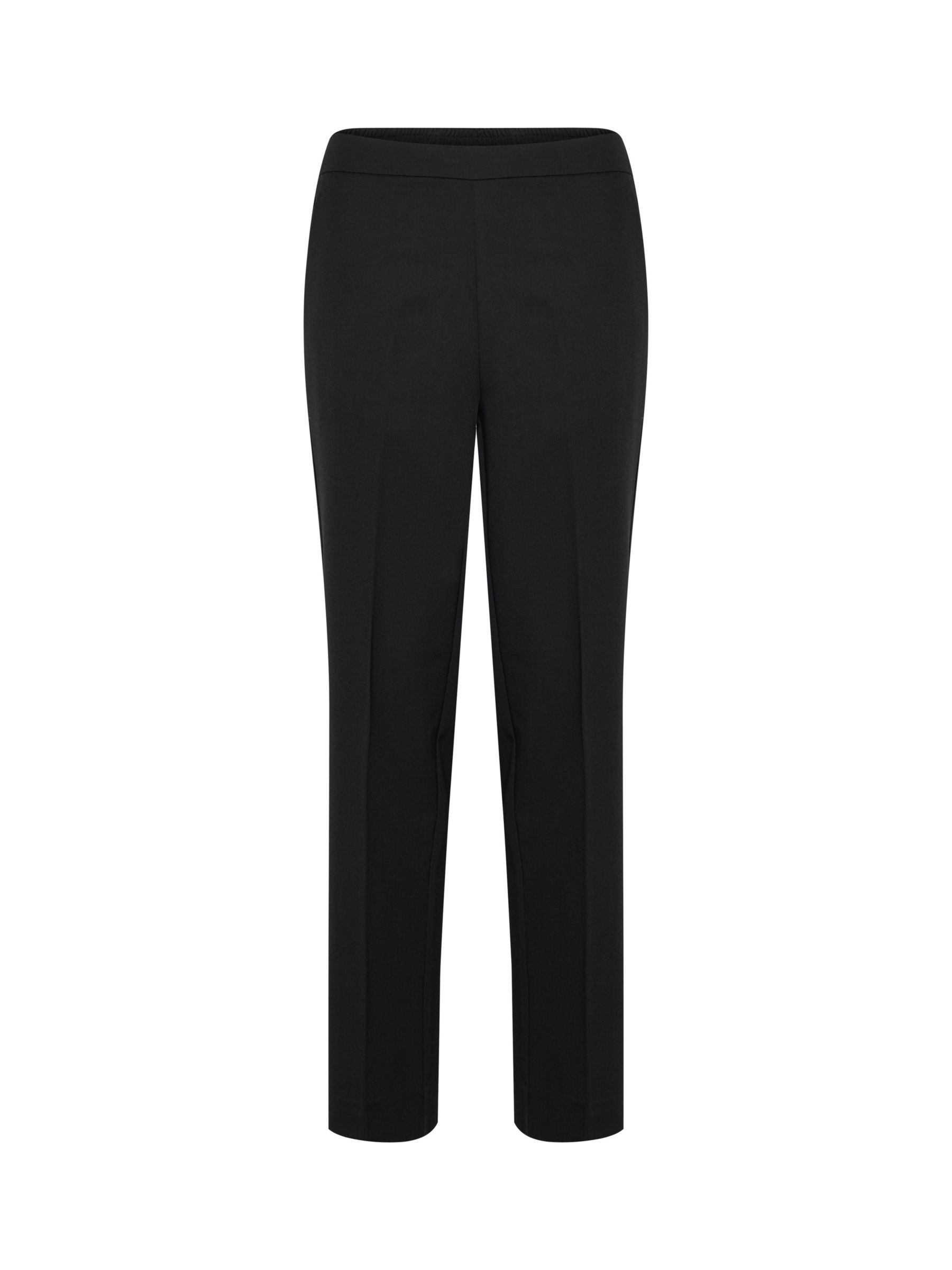 KAFFE Sakura Slim Tailored Trousers, Black Deep at John Lewis & Partners