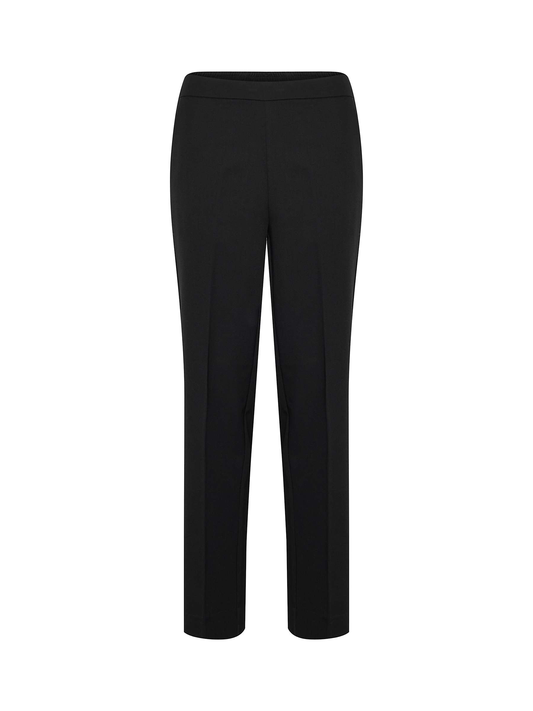 KAFFE Sakura Slim Tailored Trousers, Black Deep at John Lewis & Partners
