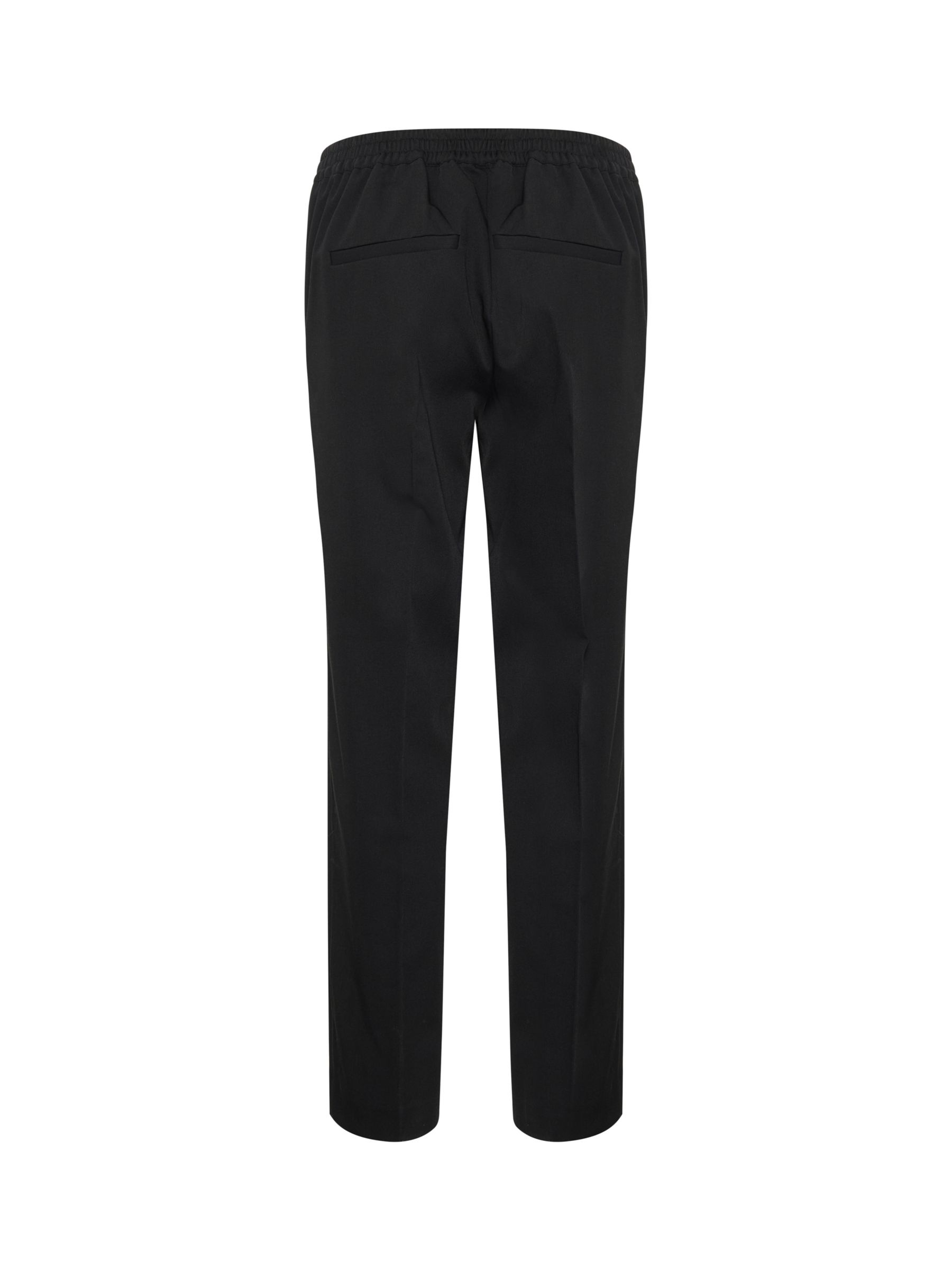 KAFFE Sakura Slim Tailored Trousers, Black Deep at John Lewis & Partners