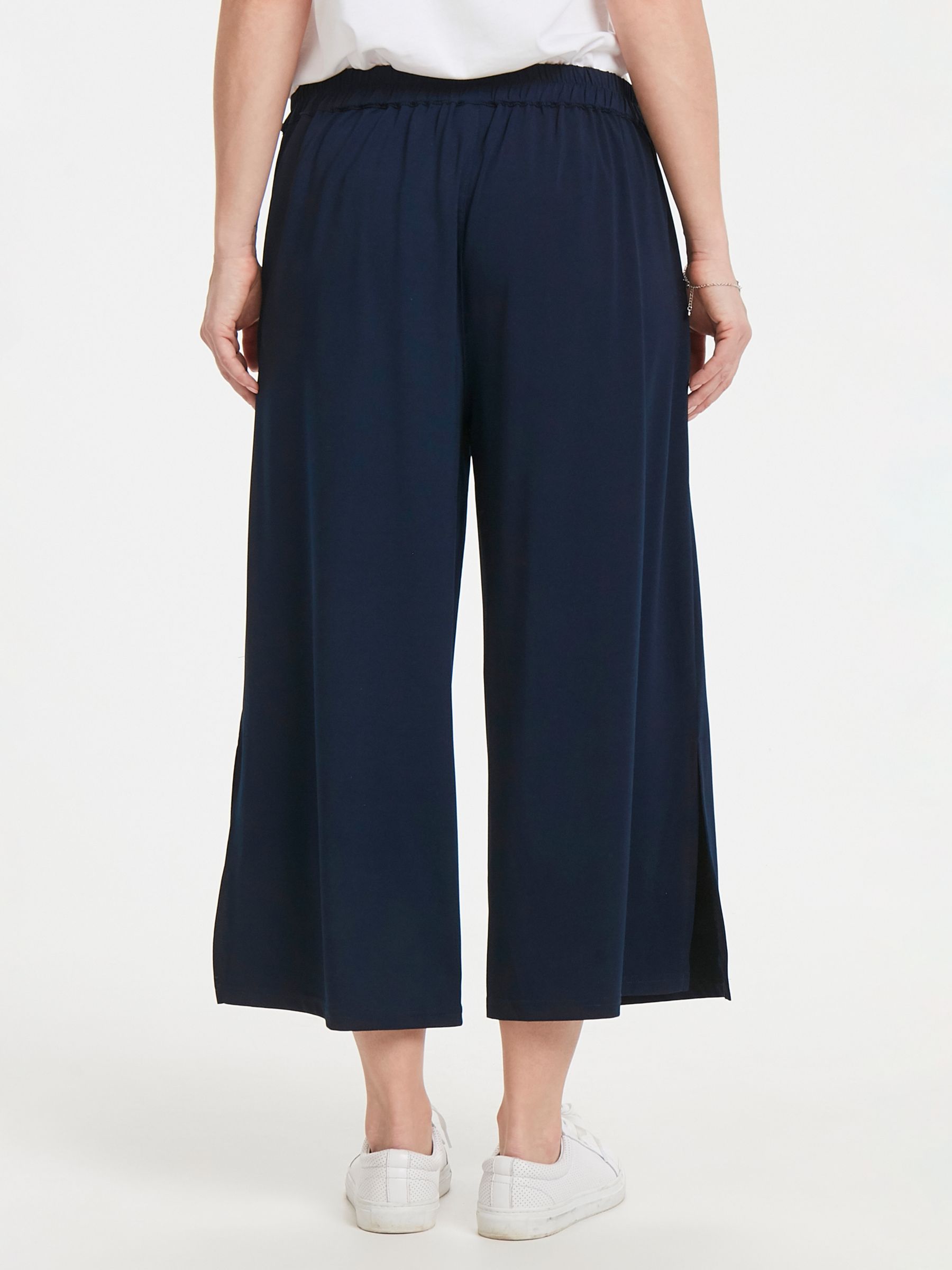 Buy KAFFE Malli Cropped Casual Trousers, Midnight Marine Online at johnlewis.com