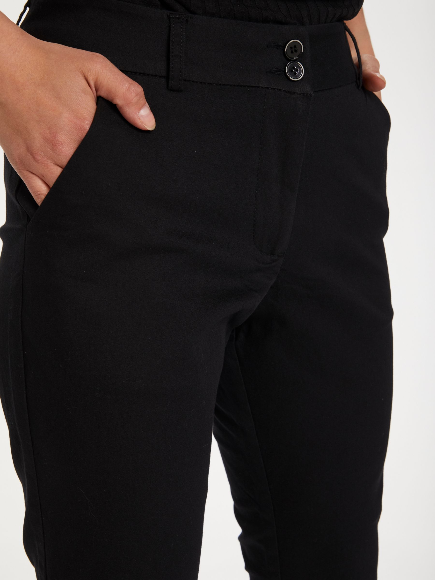 KAFFE Lea Chino Trousers, Deep Black