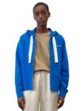 Marc O'Polo Hooded Zip Up Sweater, Vibrant Blue