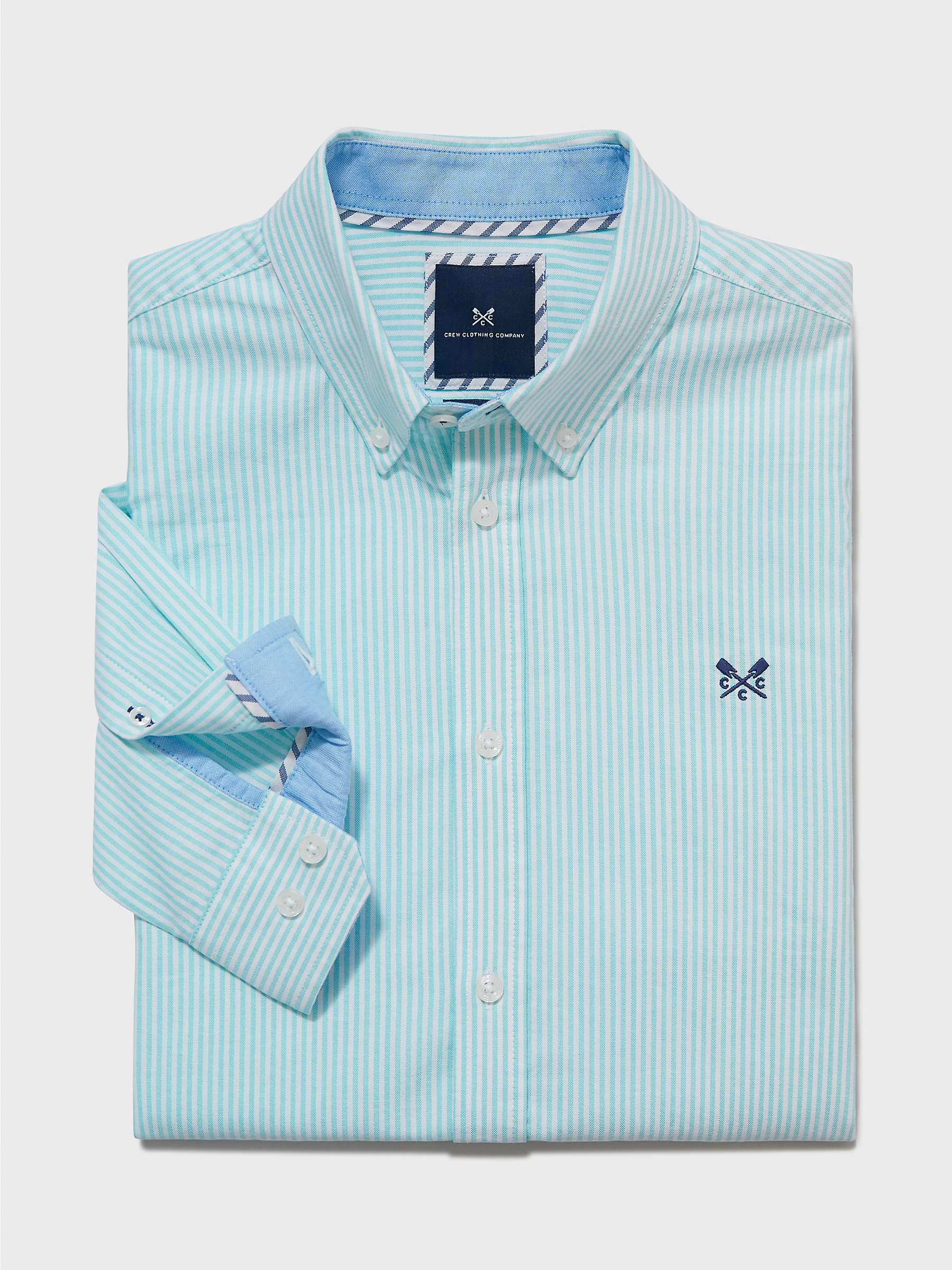 Buy Crew Clothing Slim Fit Long Sleeve Oxford Shirt, Mint Green Online at johnlewis.com