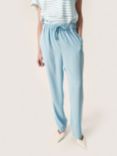 Soaked In Luxury Shirley Plain Tailored Trousers, Corydalis Blue