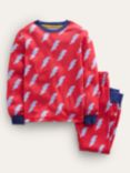 Mini Boden Kids' Glow-in-the-Dark Pyjama Set, Red