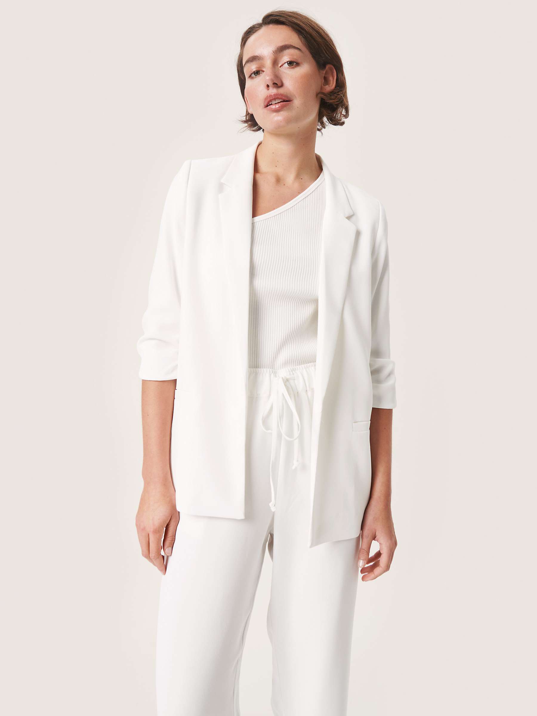 Buy Soaked In Luxury Shirley Plain Ruched Sleeve Blazer Online at johnlewis.com