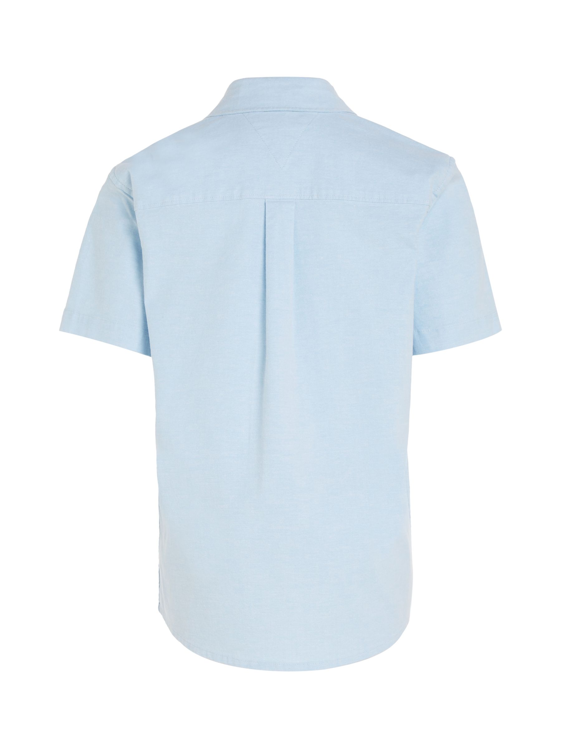 Tommy Hilfiger Kids' Organic Cotton Blend Stretch Oxford Shirt, Shoreside Blue, 16 years