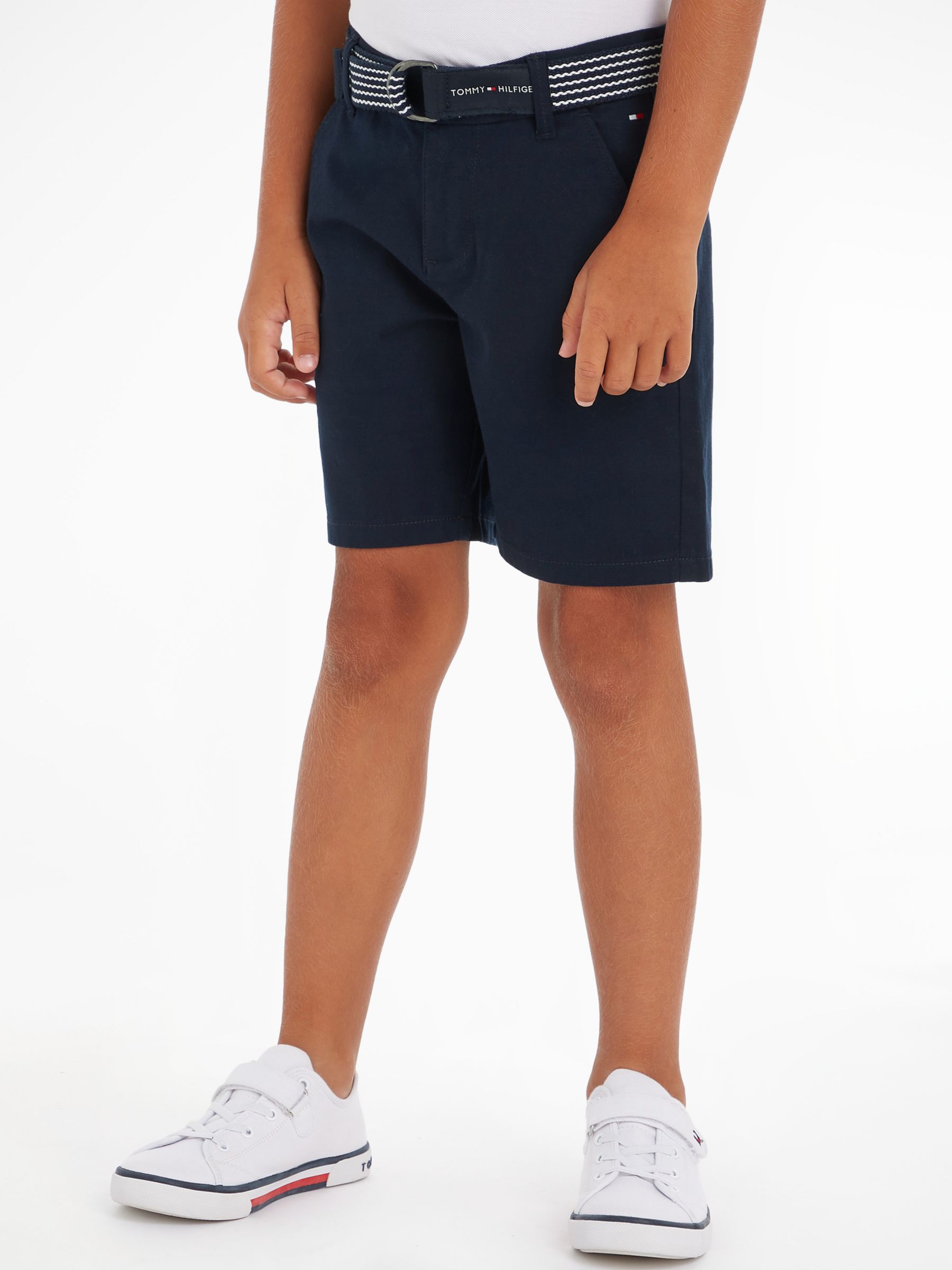 Tommy Hilfiger Kids' Belt Chino Shorts, Desert Sky, 3 years