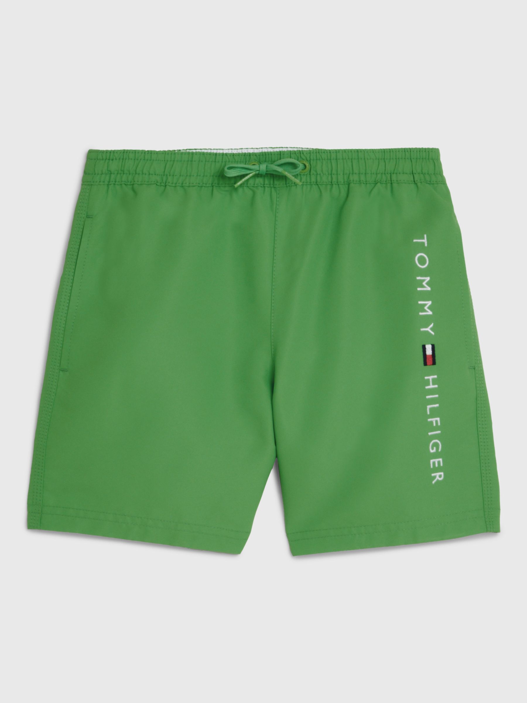Tommy Hilfiger Kids' Logo Swim Shorts, Spring Lime, 10-12 years