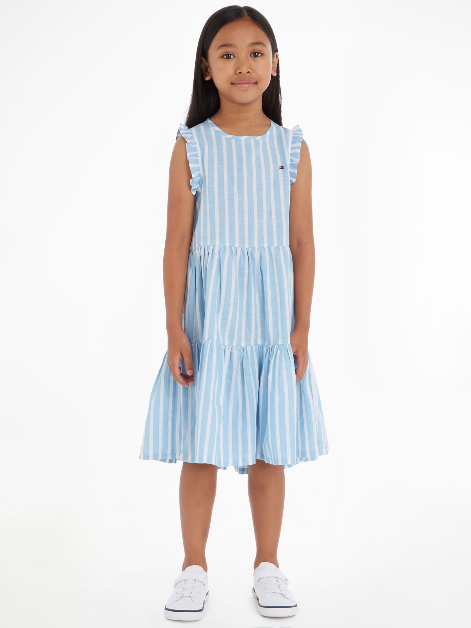 Tommy Hilfiger Girl's Ruffle Dress, Light Blue years