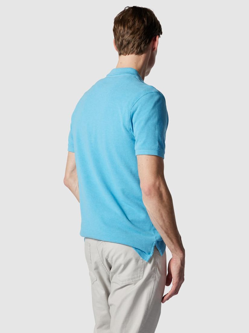 Rodd & Gunn Gunn Cotton Slim Fit Short Sleeve Polo Shirt, Maui Blue, XS