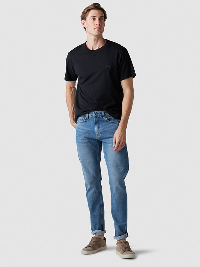Rodd & Gunn Gunn Cotton Slim Fit Short Sleeve T-Shirt, Liquorice