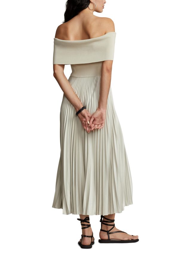 新品！Hybrid pleated skirt midi dress