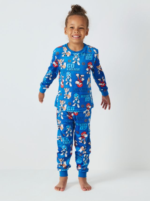 Brand Threads Kids Sonic the Hedgehog Fleece Pyjamas Blue Multi