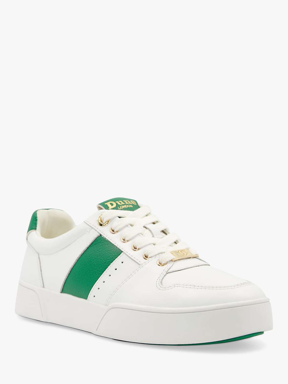 Buy Dune Elysium Leather Side Stripe Trainers Online at johnlewis.com