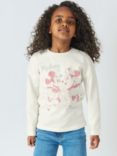 Brand Threads Kids' Disney Mickey and Minnie Mouse Long Sleeve T-Shirt, White