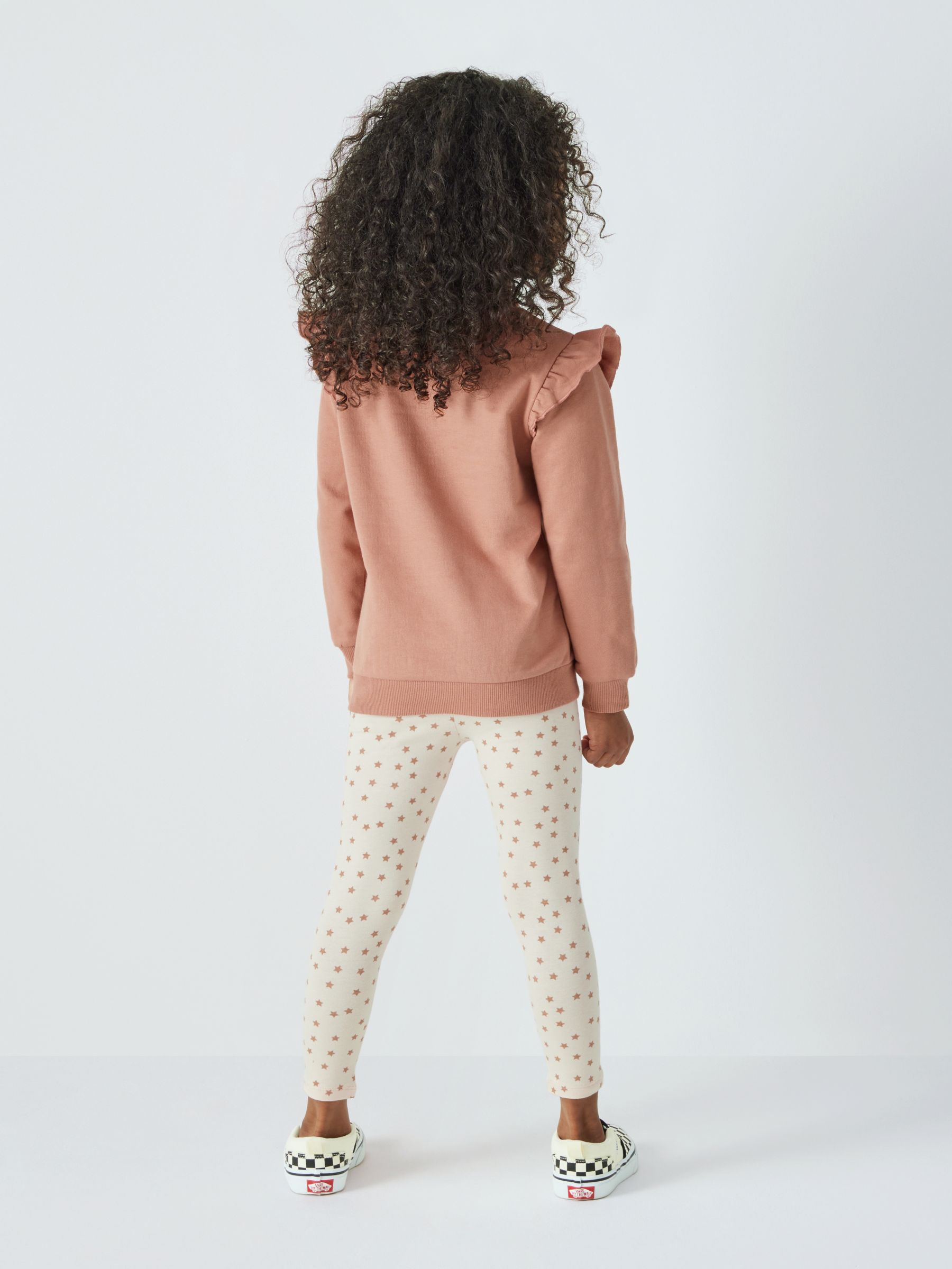 Brand Threads Kids' Peppa Pig Sweatshirt & Leggings Set, Brown/Pink at ...