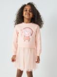 Brand Threads Kids' Peppa Pig Embroidered Sparkle Tutu Dress, Pink