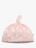 The Little Tailor Baby Hare Print Jersey Hat, Pink