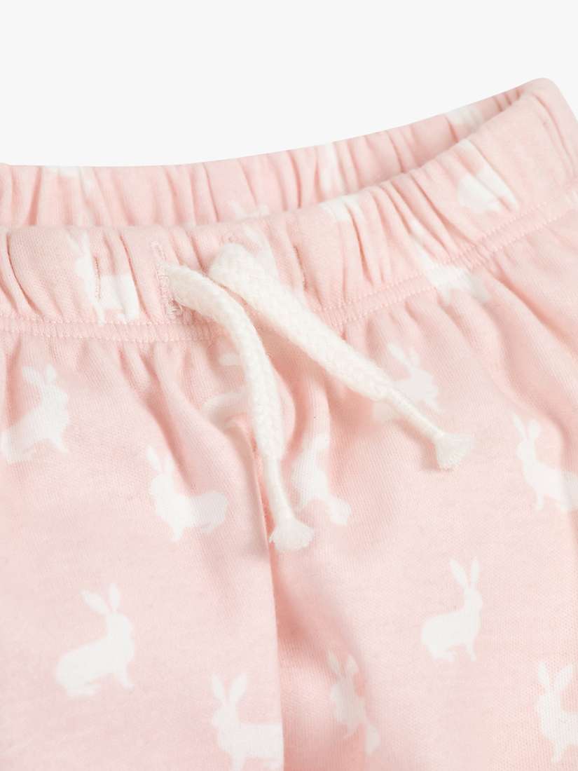 Buy The Little Tailor Baby Cotton Hare Print Top & Trousers Set, Pink Online at johnlewis.com