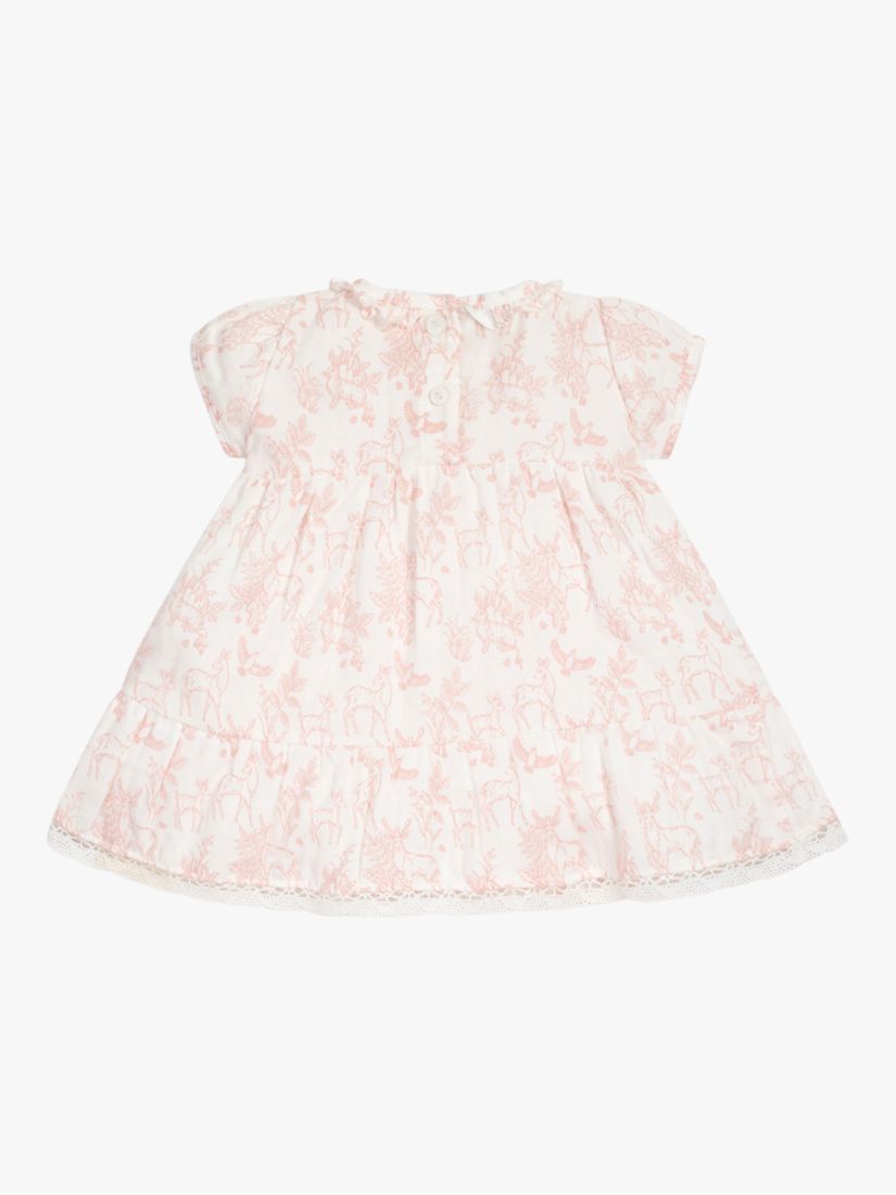 The Little Tailor Baby Muslin Dress and Bloomers Set, Pink Woodland at ...