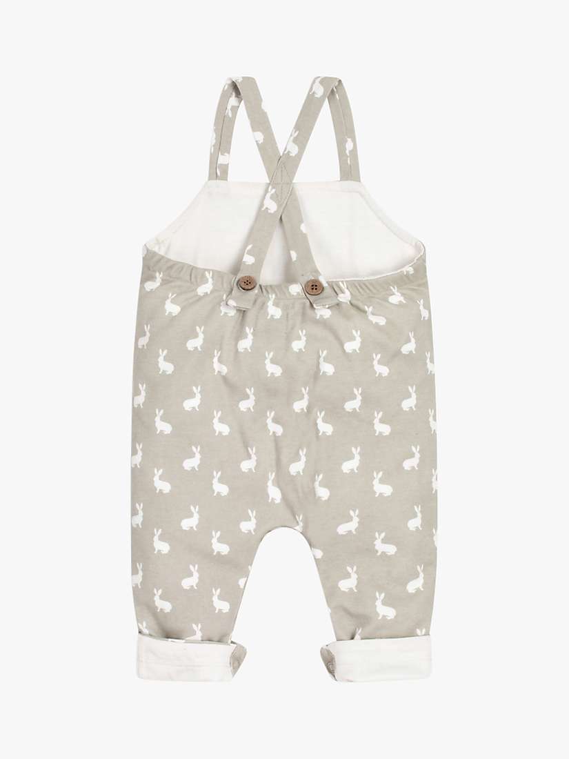 Buy The Little Tailor Baby Hare Print Jersey Dungarees Online at johnlewis.com