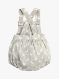 The Little Tailor Baby Woven Shorty Dungarees, Grey Hare